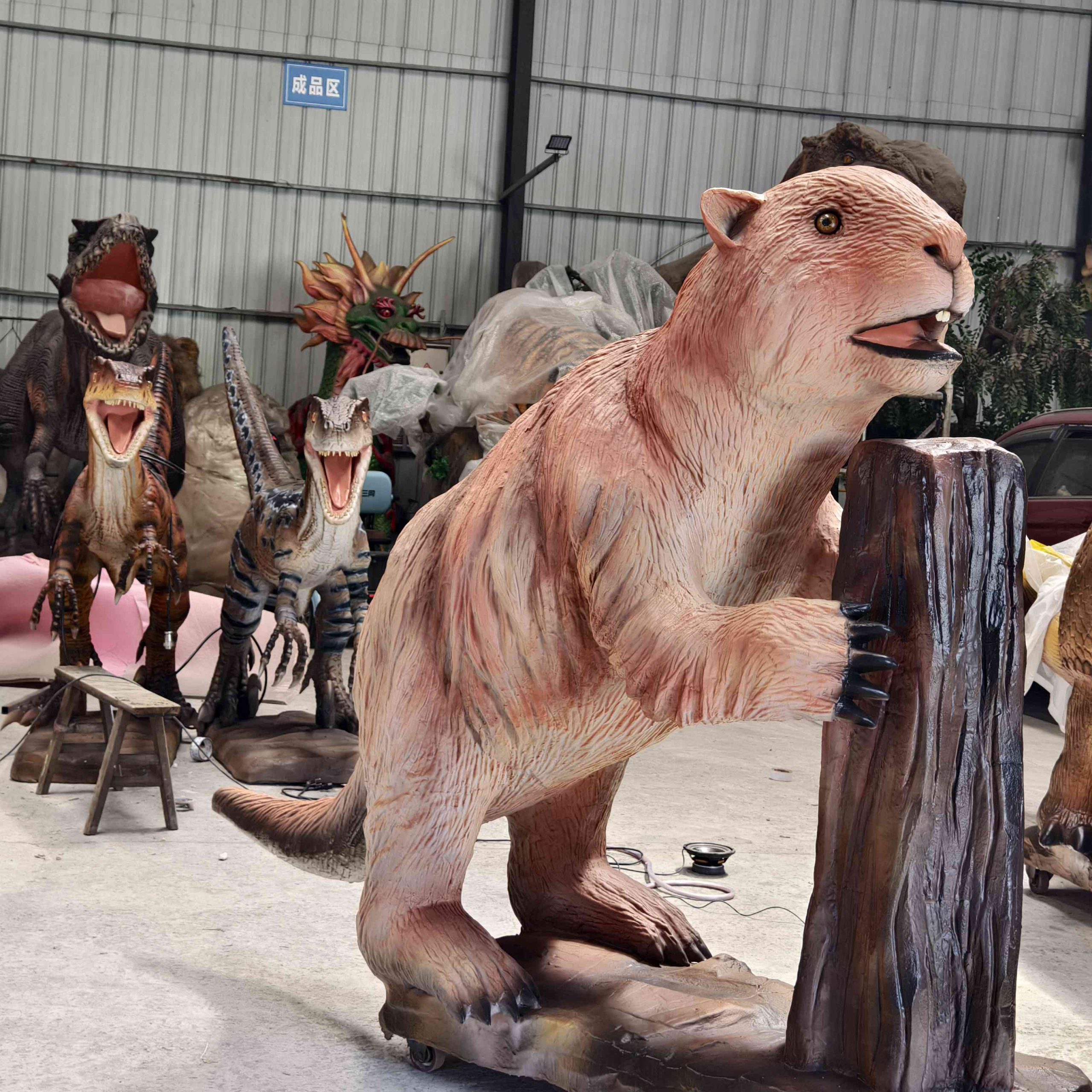 Zoo Park Simulated Castoroides Model Animal Animatronic Model Life-size Animal Mold for Sale