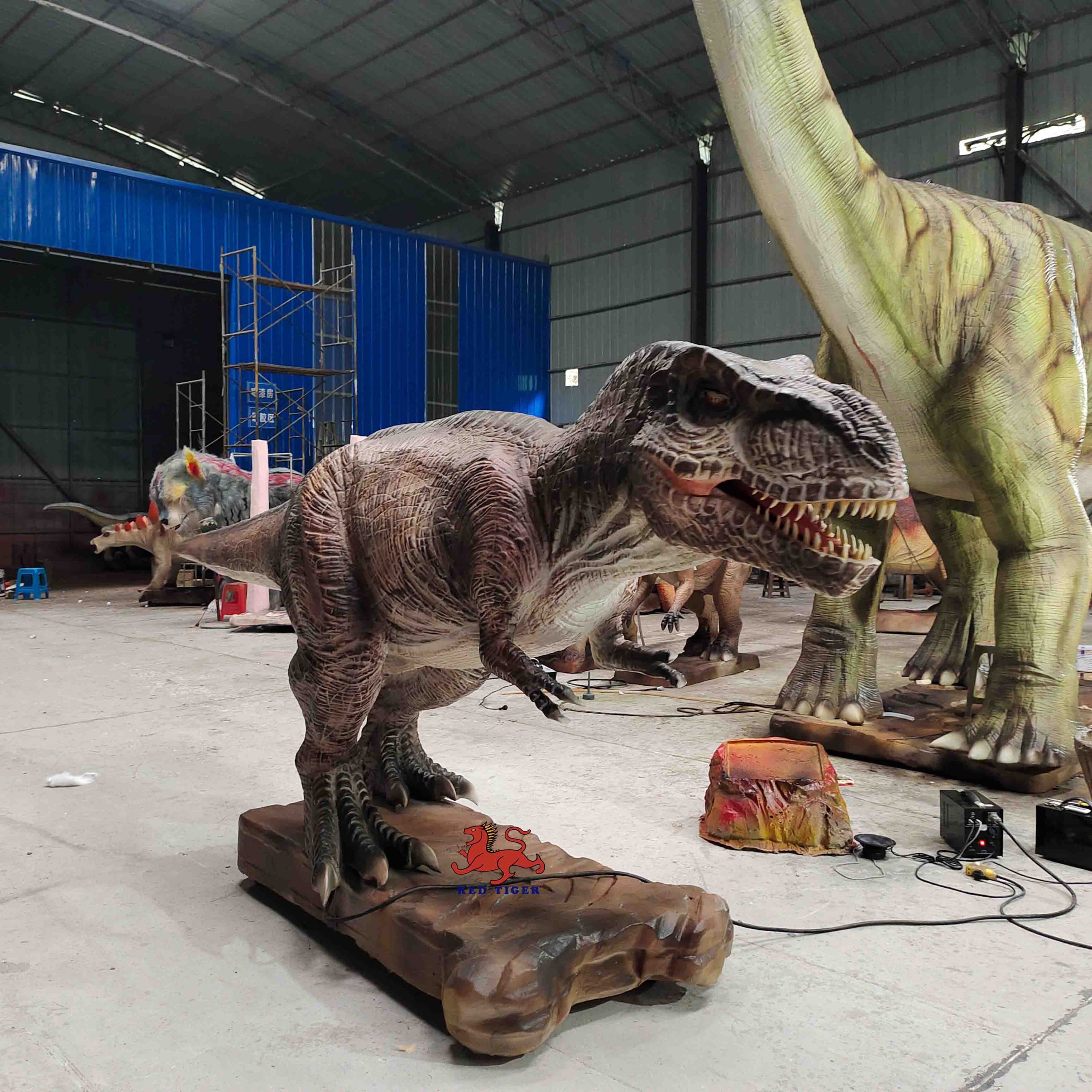 Robot Dinosaurs Animatronic Model Statue Life Size Sculptures for Dinosaur Park Adventure