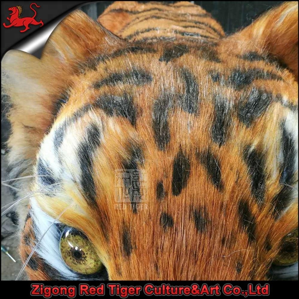 Life-like Animatronic Tiger for Zoo Theme Park With Shaking Head and Breath Movements