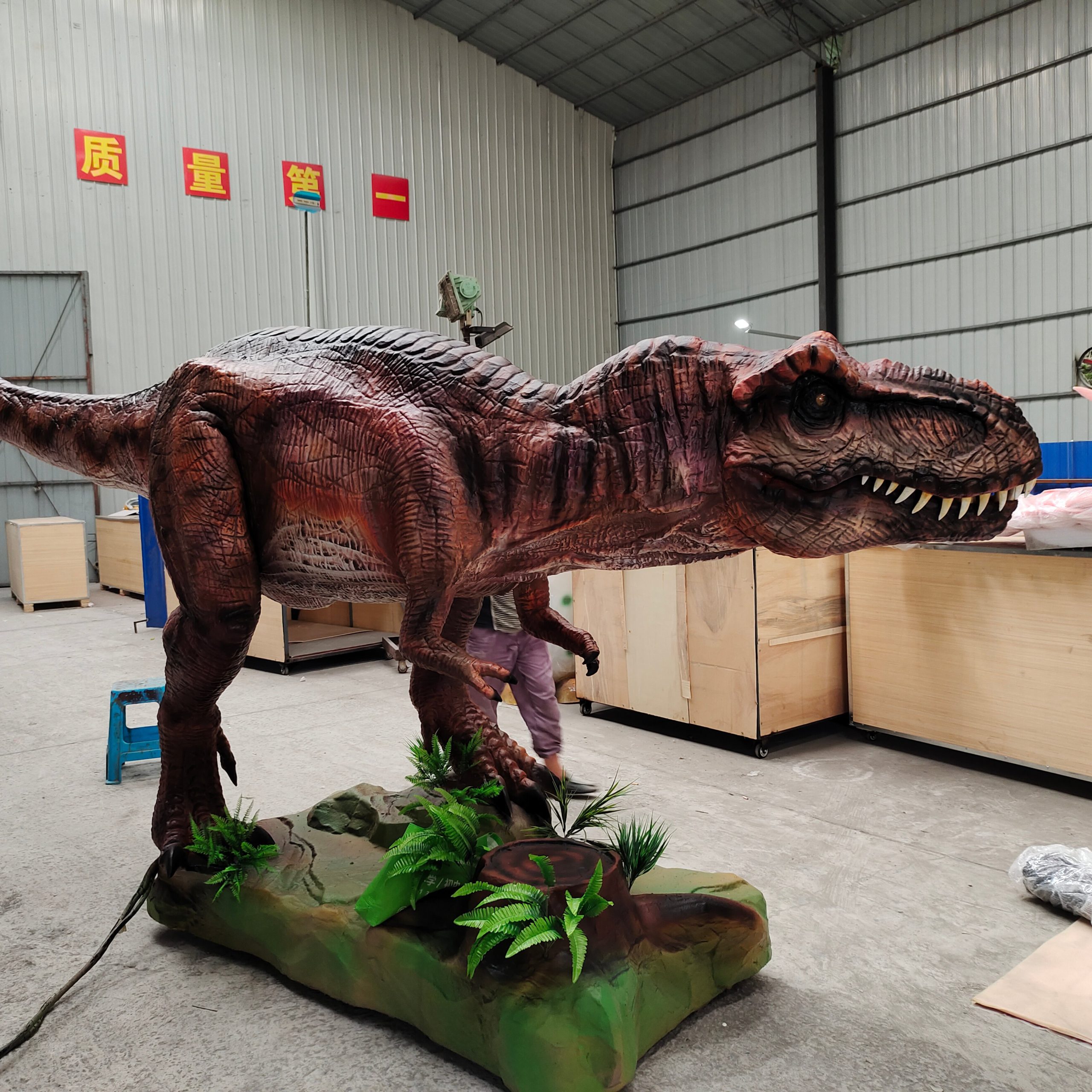 Theme Park High Quality Realistic Animatronic T-rex Dinosaur Model