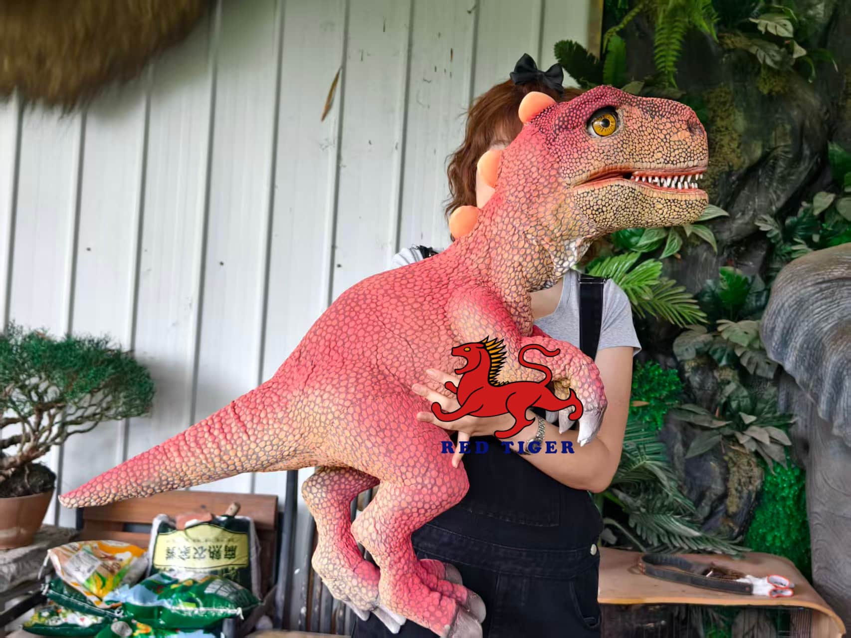 Realistic Ice Age Style Dinosaur Hand Puppet Interactive Dinosaur Puppet for Kids Events