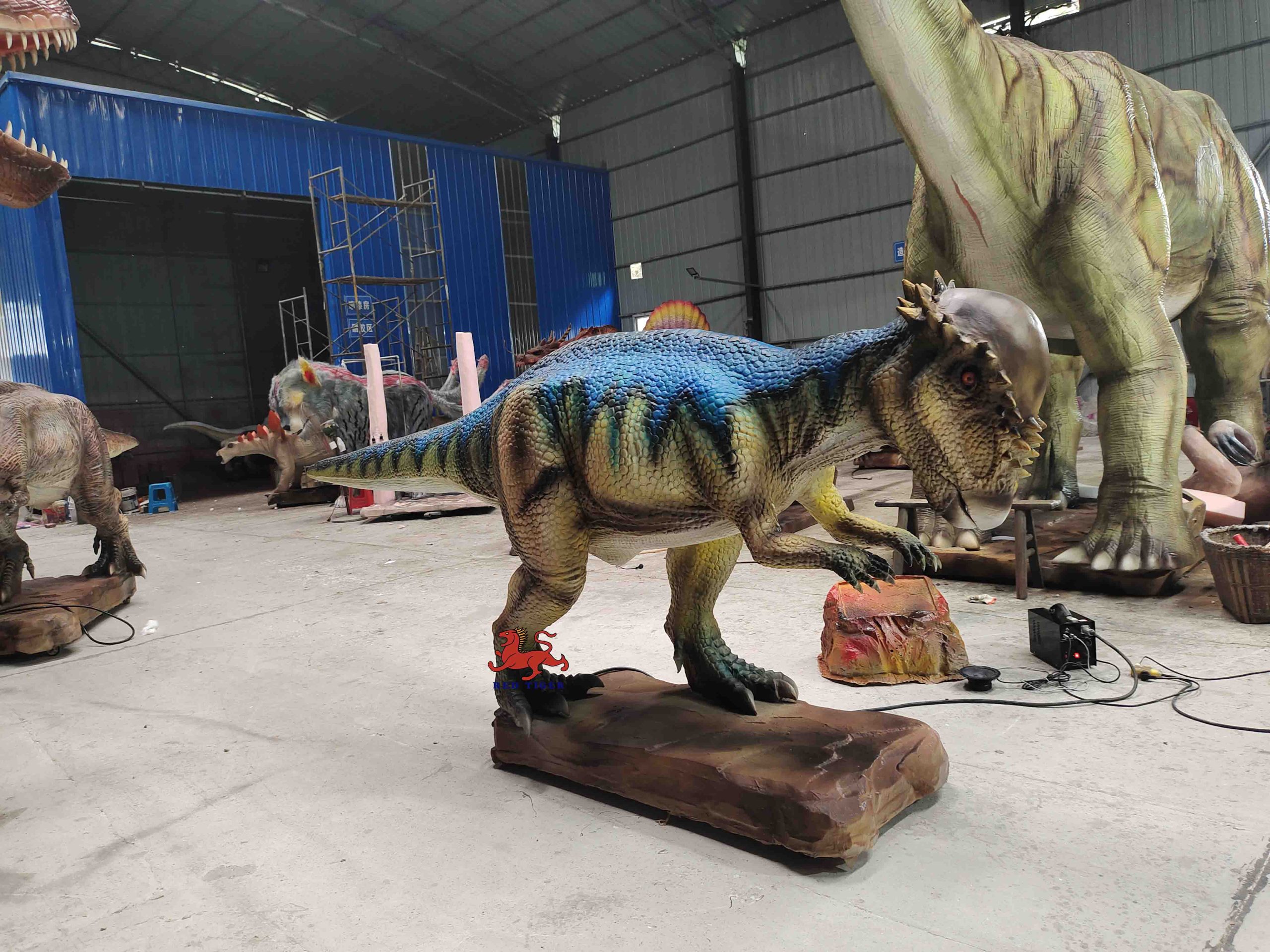 Theme Park High Quality Realistic Animatronic Pachycephalosaurus Robotic Dinosaur Model for Amusement Park