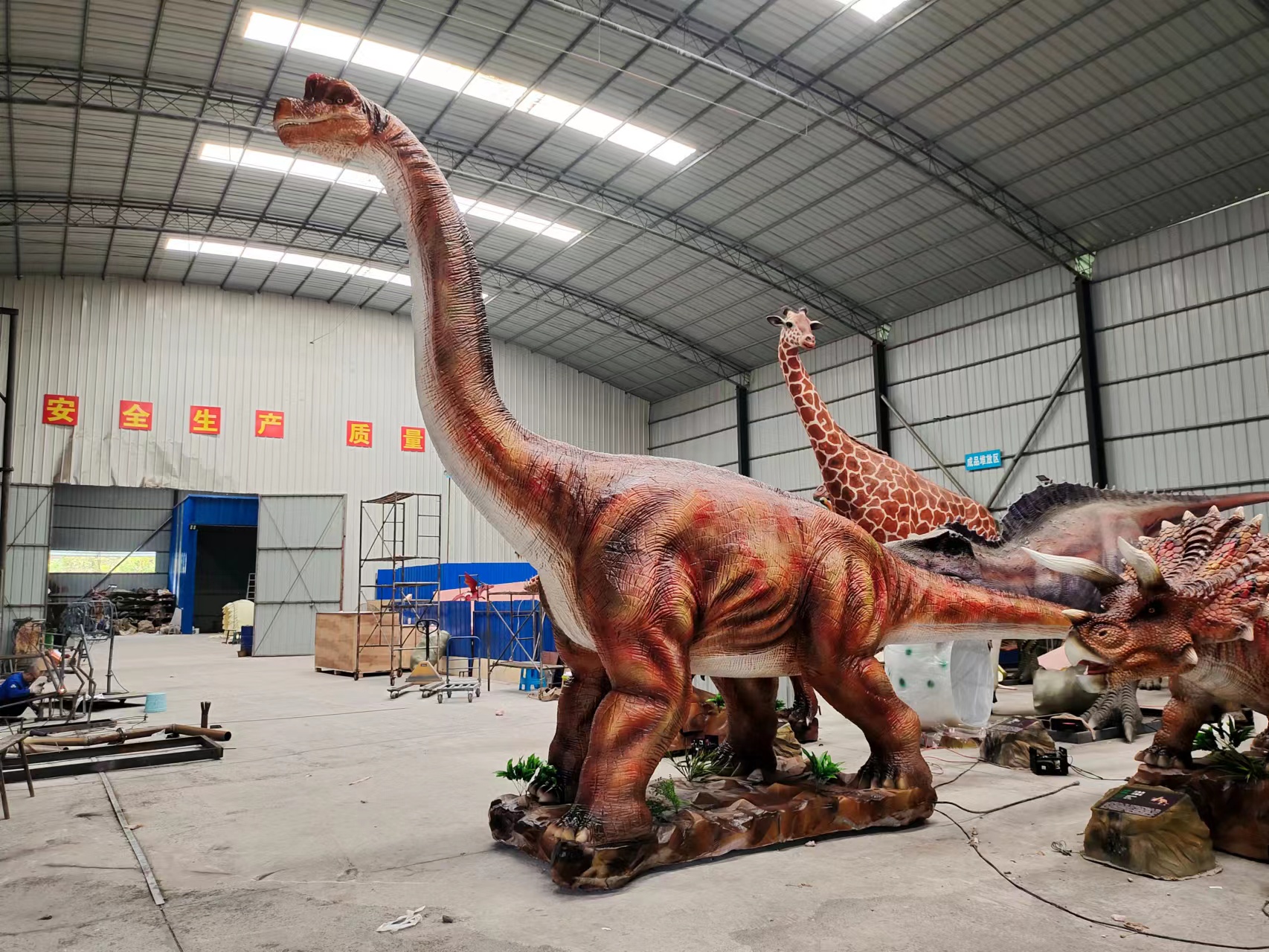 Life Size High Quality Realistic Animatronic Brachiosaurus Dinosaur Model