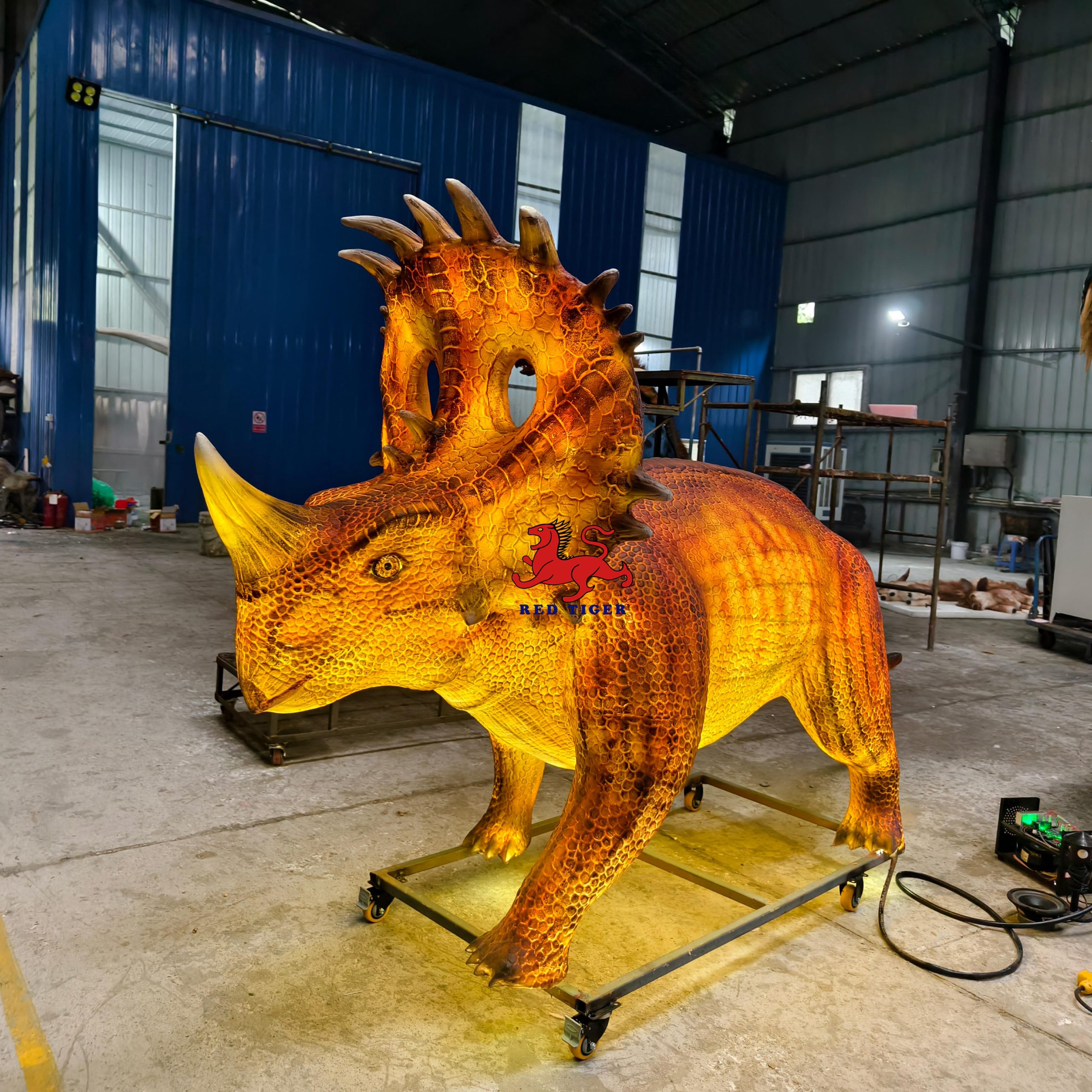 Jurassic Exhibit Electric Dinosaur Dinos Alive World Animatronic Glowing Dinosaur Show Lantern Show