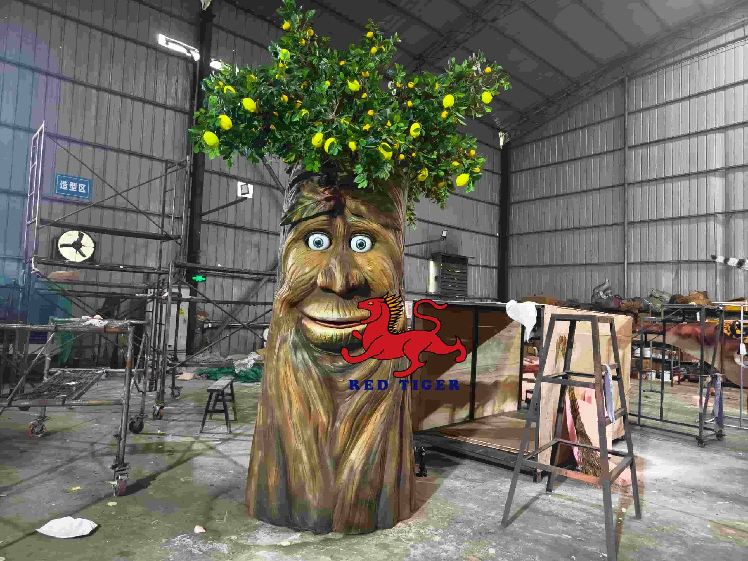 Animatronic Talking Lemon Tree for Sale Interactive Speaking Tree Model for Theme Park Mall Decoration