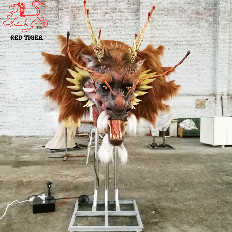Animatronic Chinese Dragon Head Model Statues