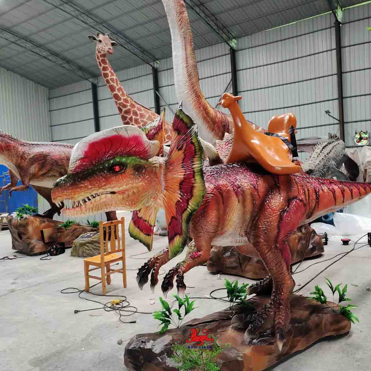 Amusement Park Attraction Kids Dinosaur Ride
