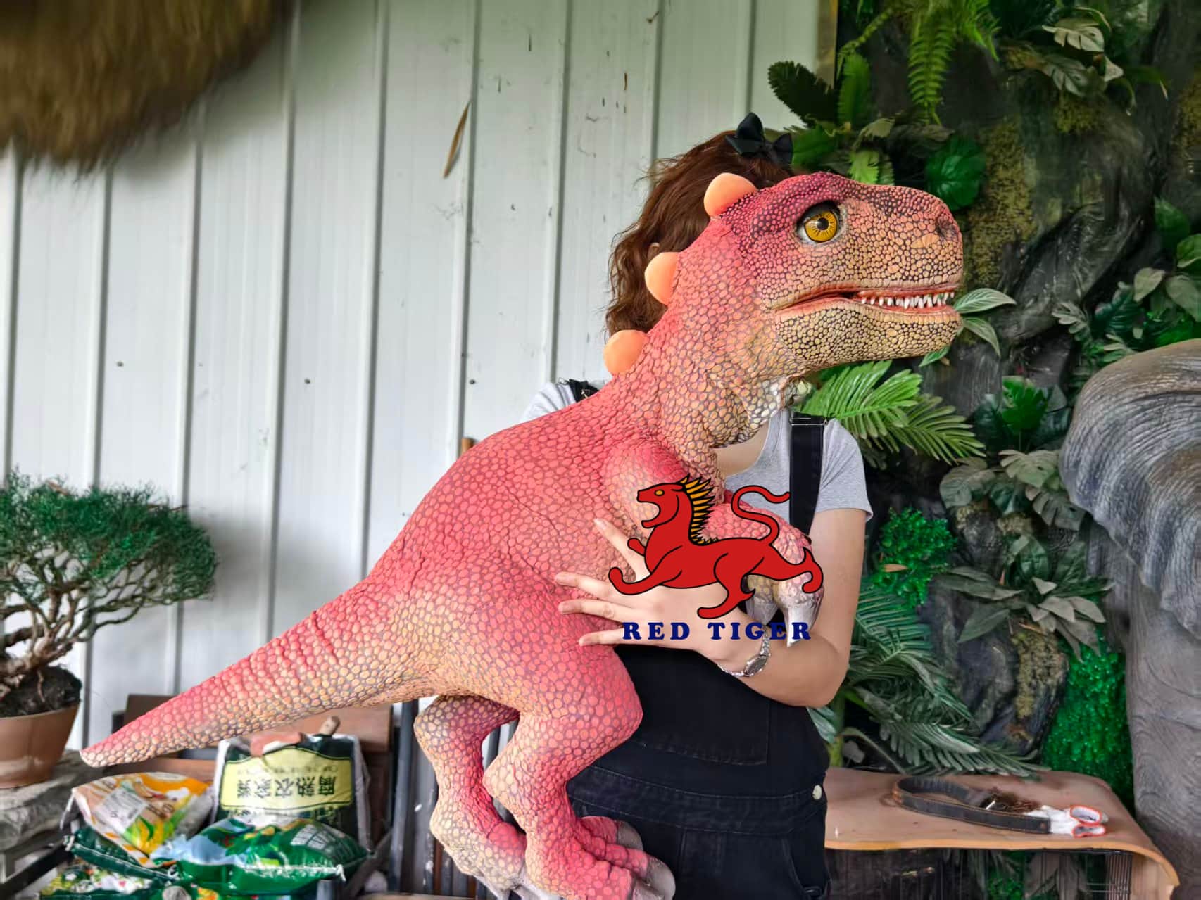 Realistic Ice Age Style Dinosaur Hand Puppet Interactive Dinosaur Puppet for Kids Events