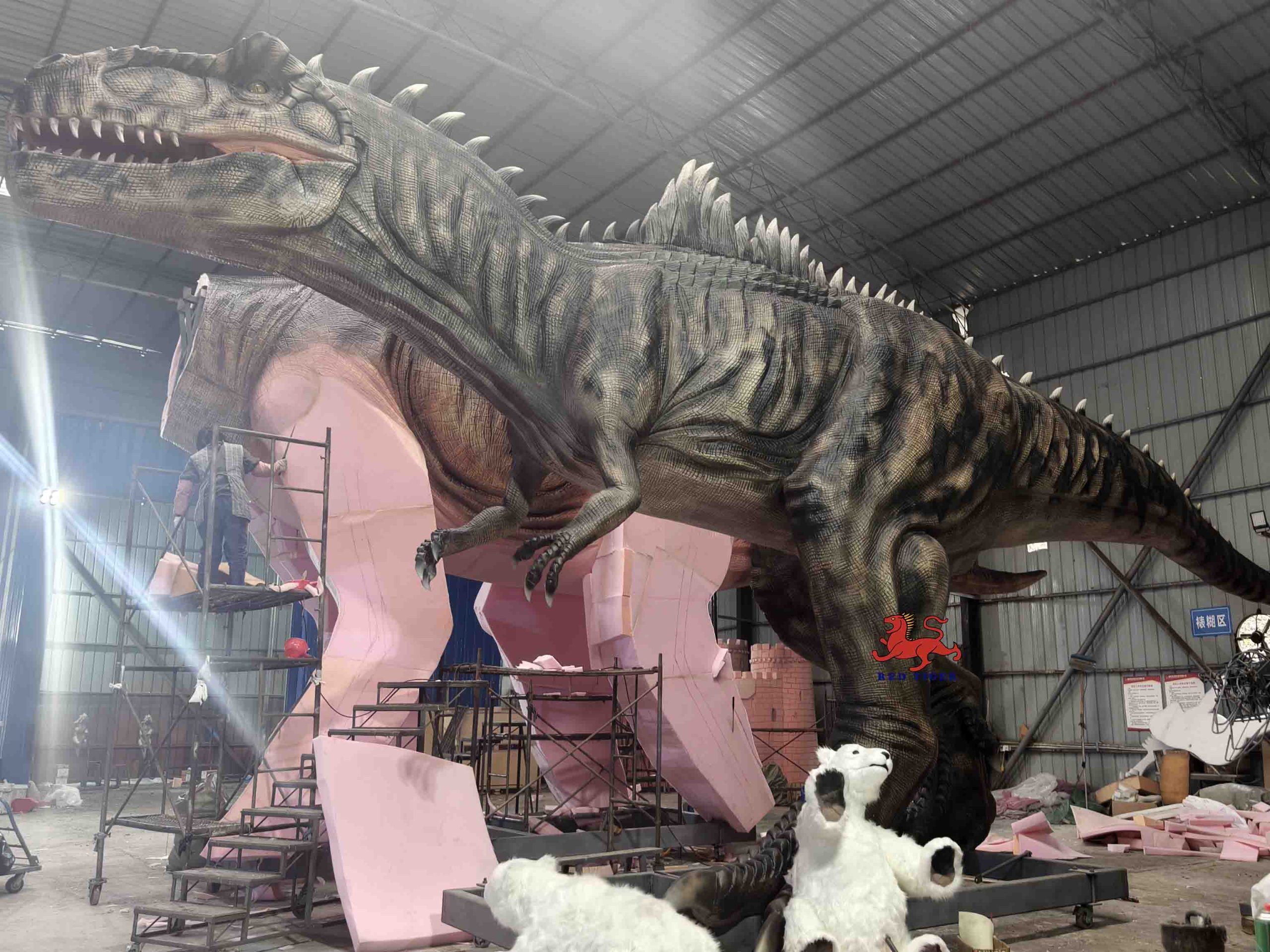Dino Park 3D Animatronic Dinosaur Model High Quality Simulation Dinosaur Decoration for Sale