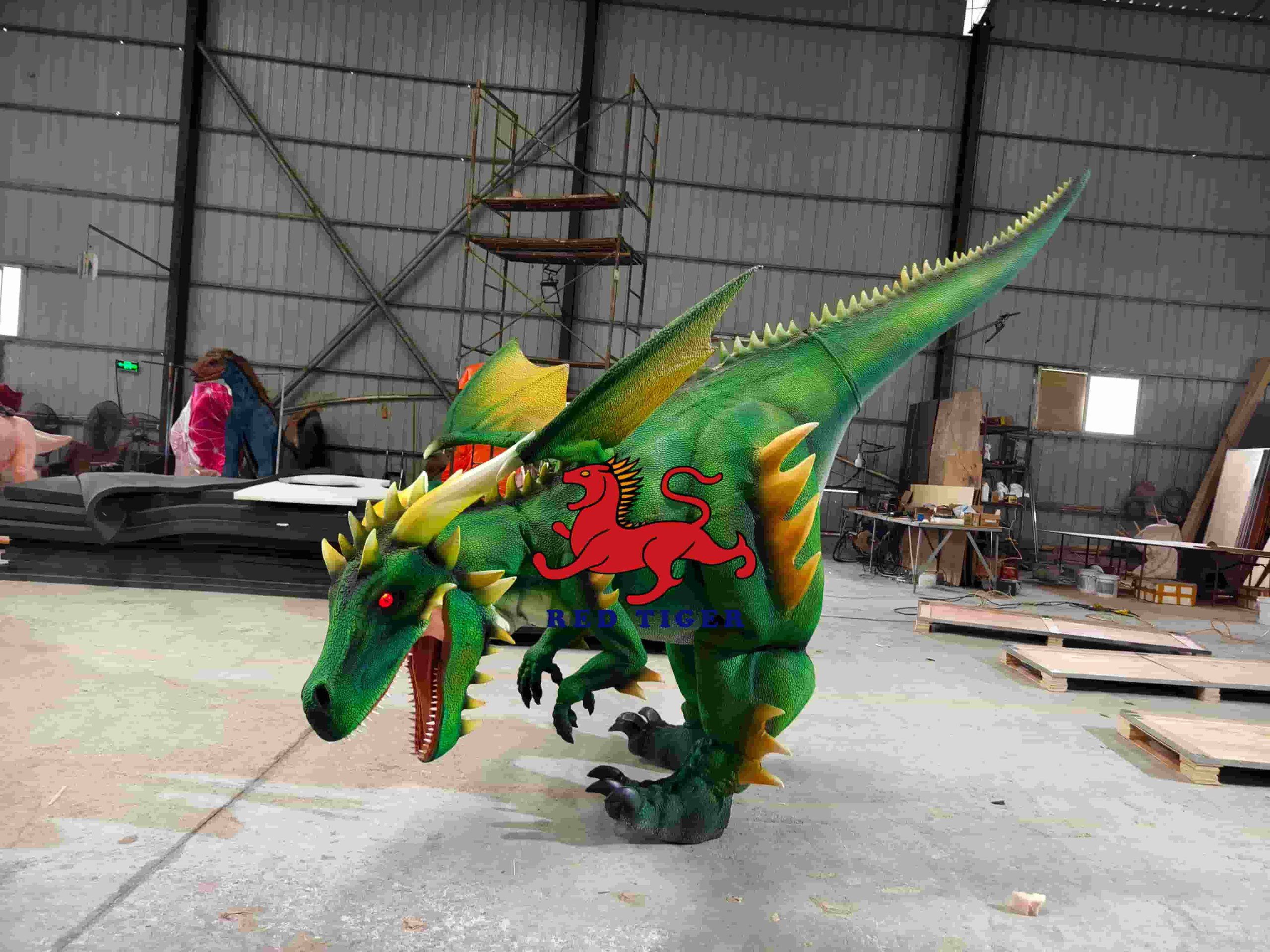 Animatronic Dragon Costume Realistic Walking Dragon Wearable Dinosaur Costume for Events Theme Park