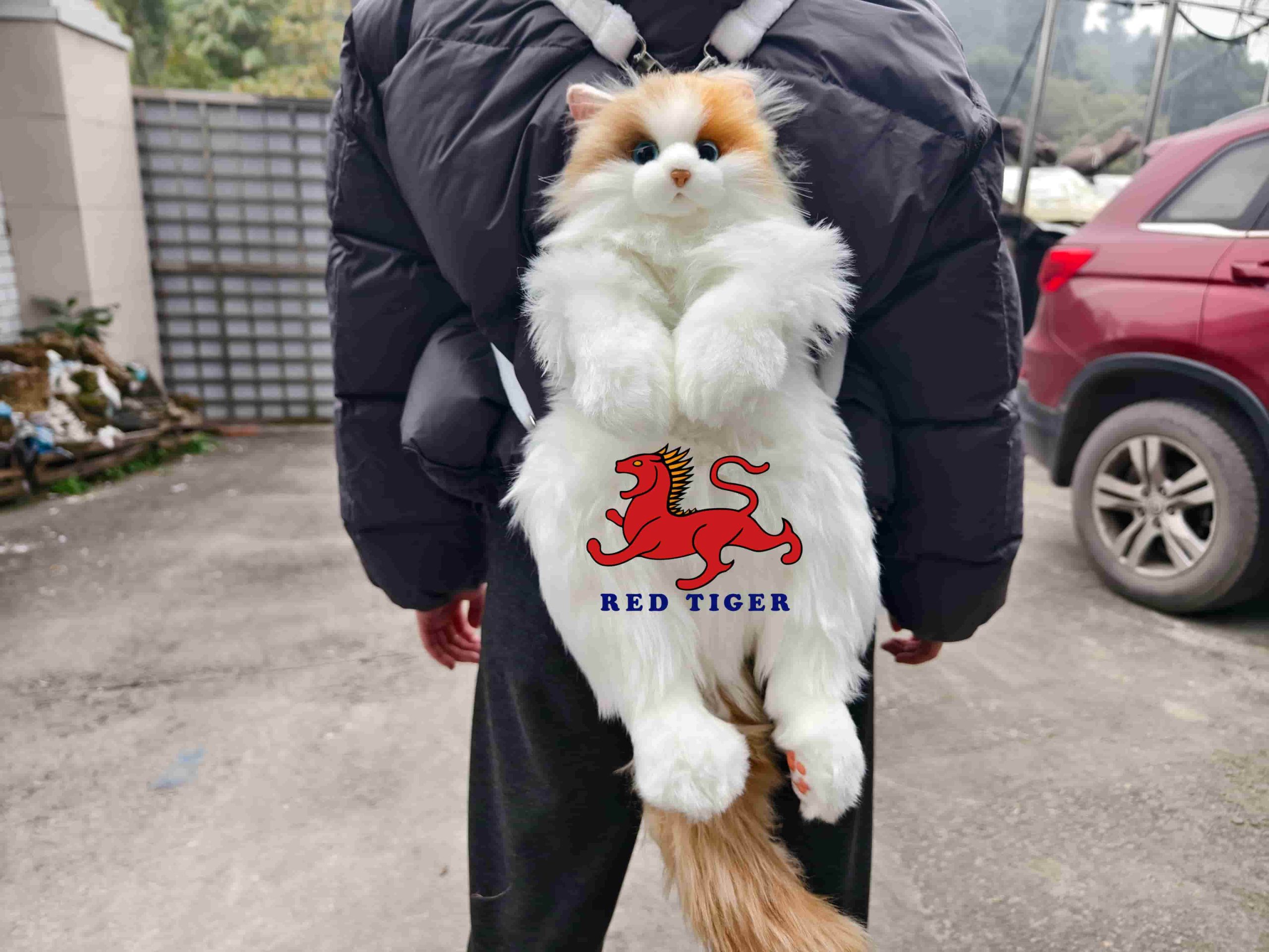 Realistic Calico Cat Simulation Toy
