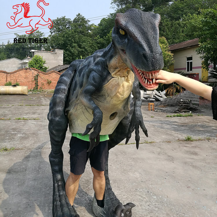 Animatronic Adult Real Mechanical raptor Dinosaur Costume