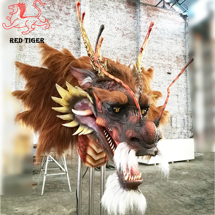 Animatronic Chinese Dragon Head Model Statues