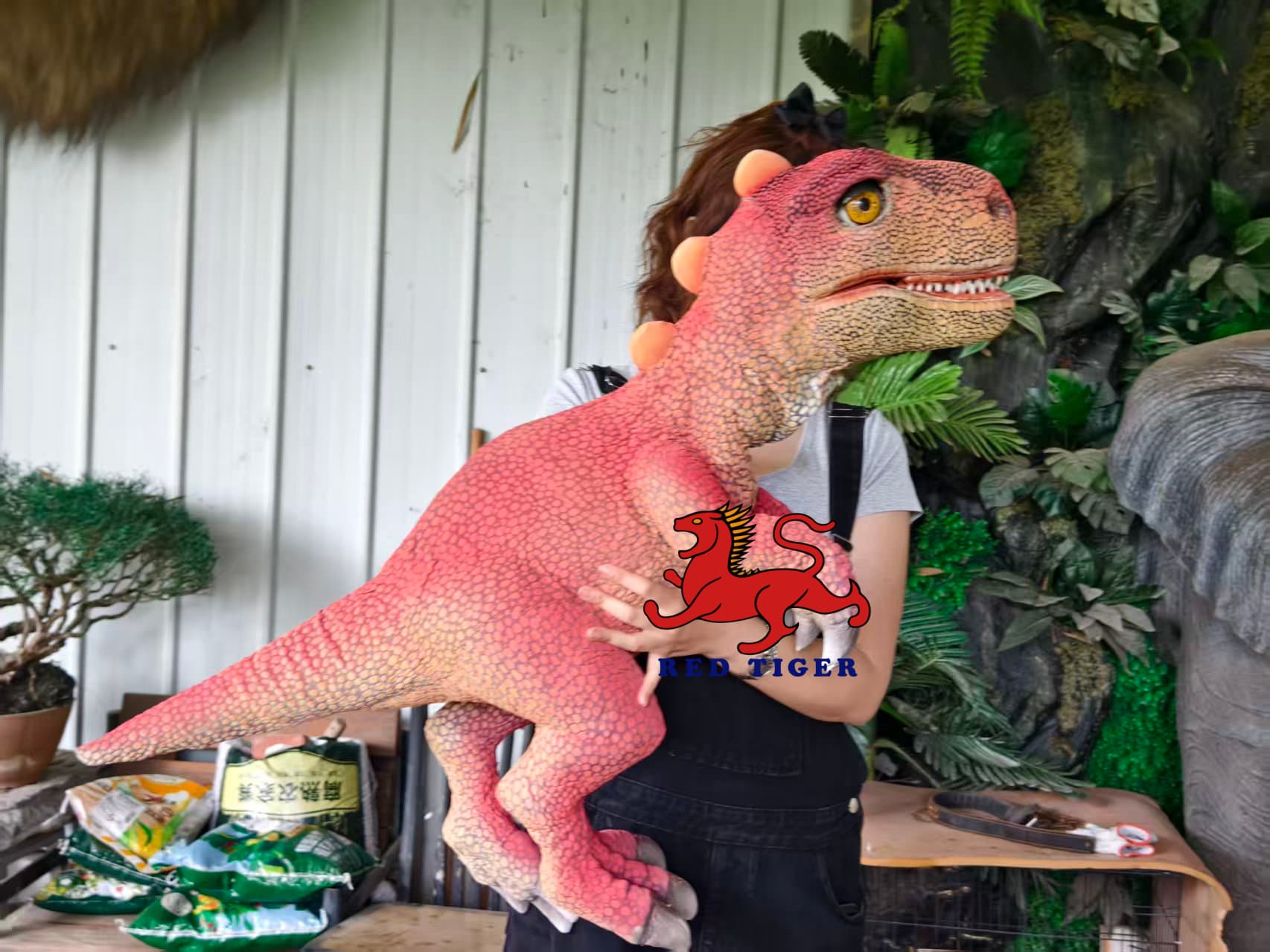 Realistic Ice Age Style Dinosaur Hand Puppet Interactive Dinosaur Puppet for Kids Events