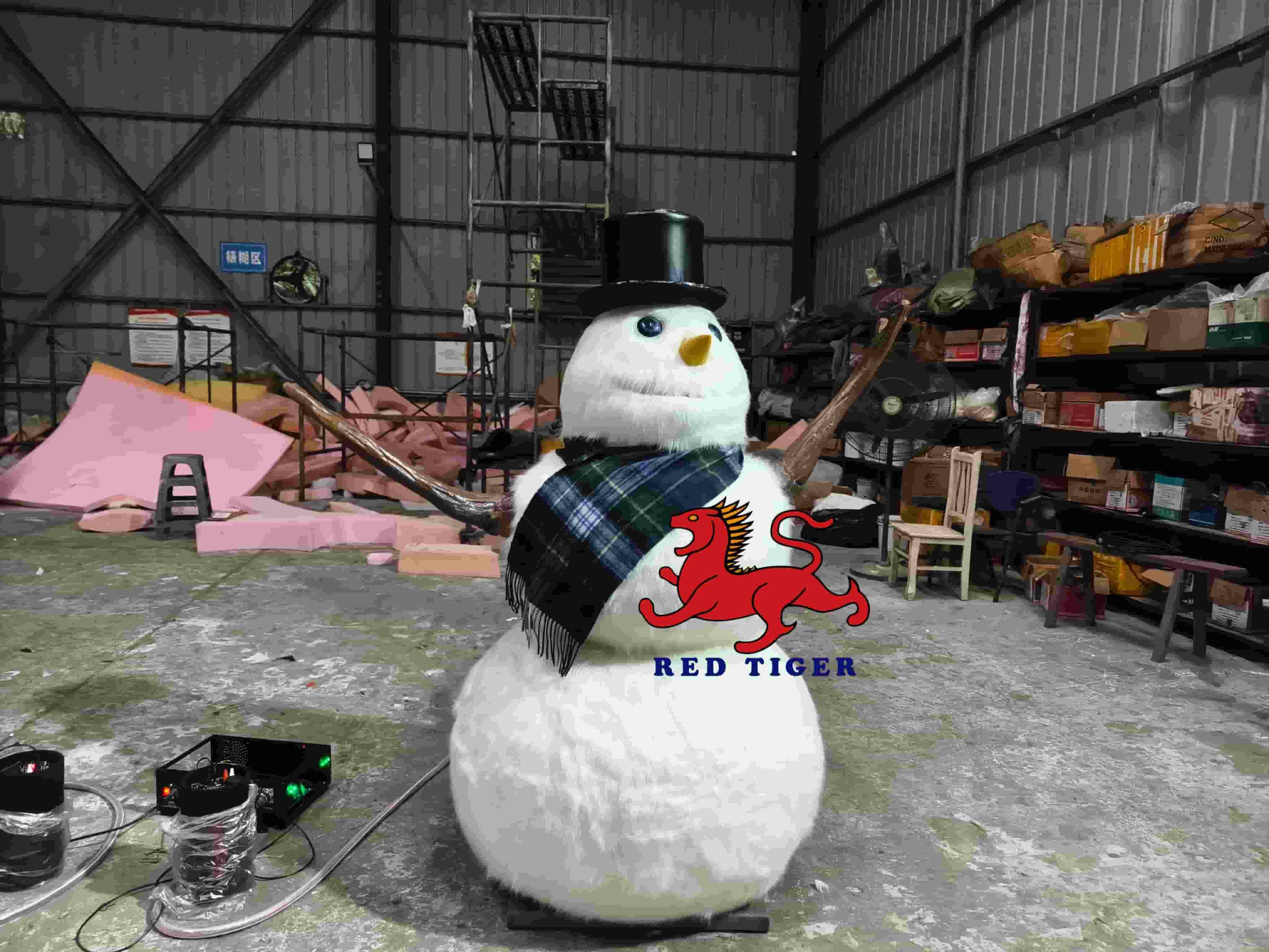Electric Singing Snowman Animatronic Christmas Display for Shopping Mall Holiday Decoration