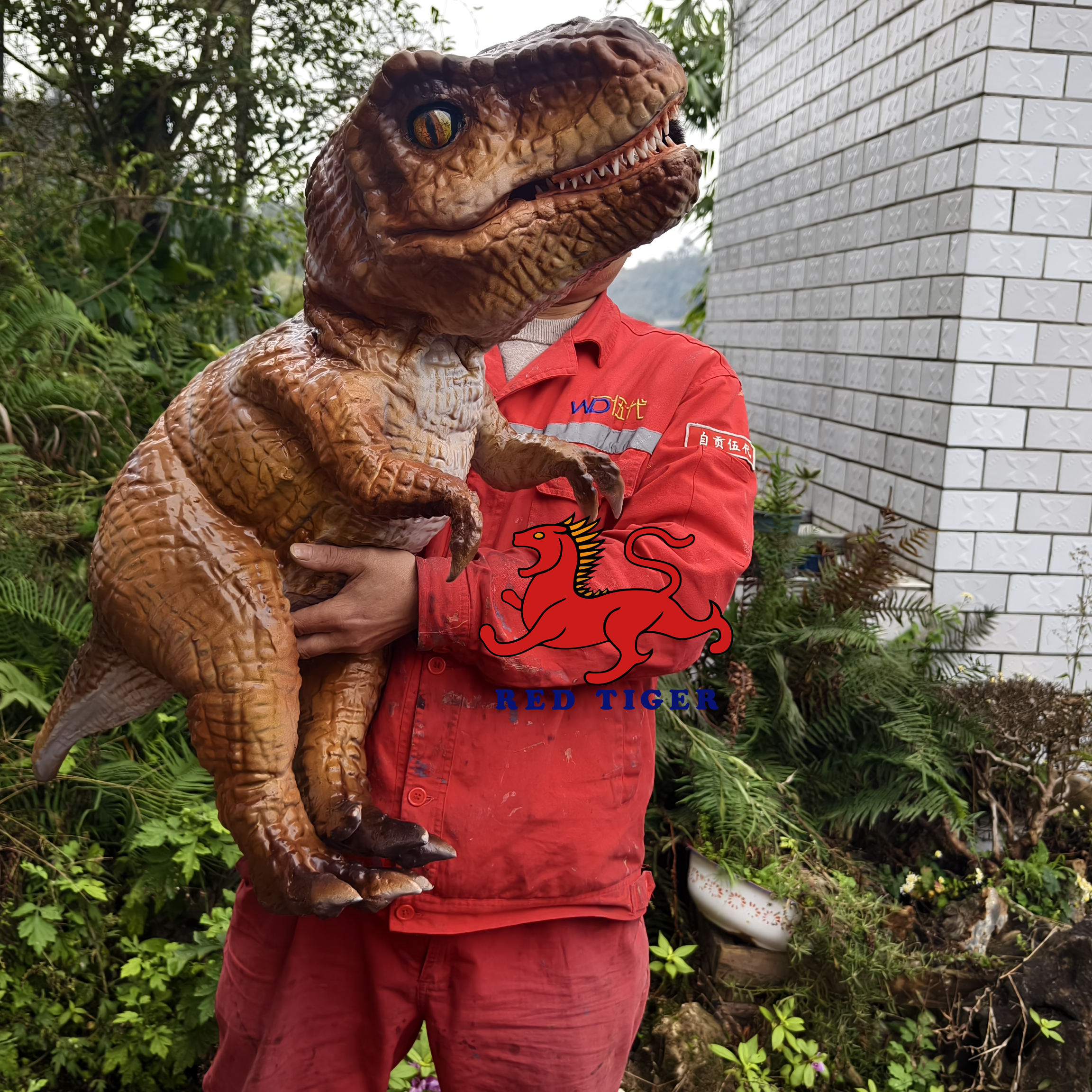 Amusement Park Products Robotic Animatronics Baby Realistic raptor Robot Dinosaur Puppet for Sale