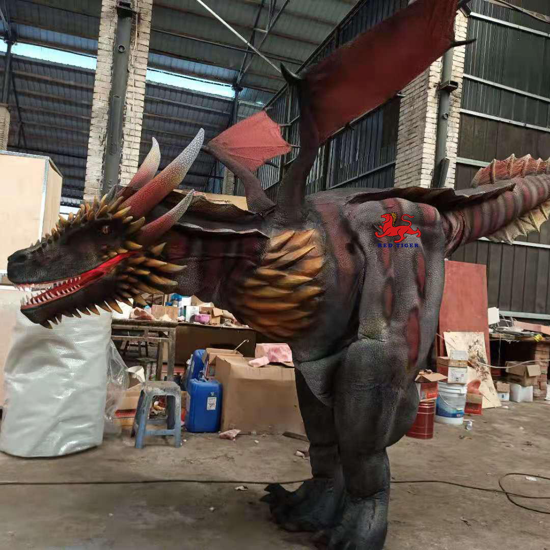 Amusement Park Equipment Hidden Legs Realistic Dinosaur Costume for Sale