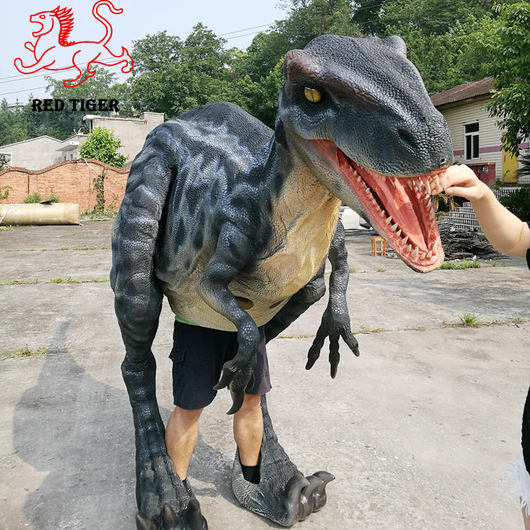 Animatronic Adult Real Mechanical raptor Dinosaur Costume