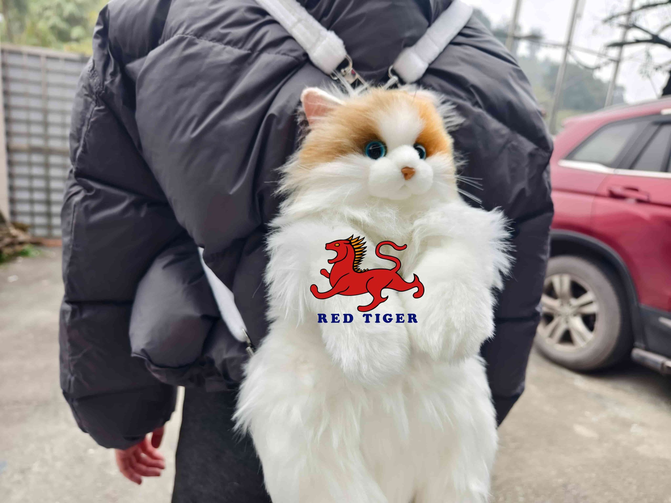 Realistic Calico Cat Simulation Toy