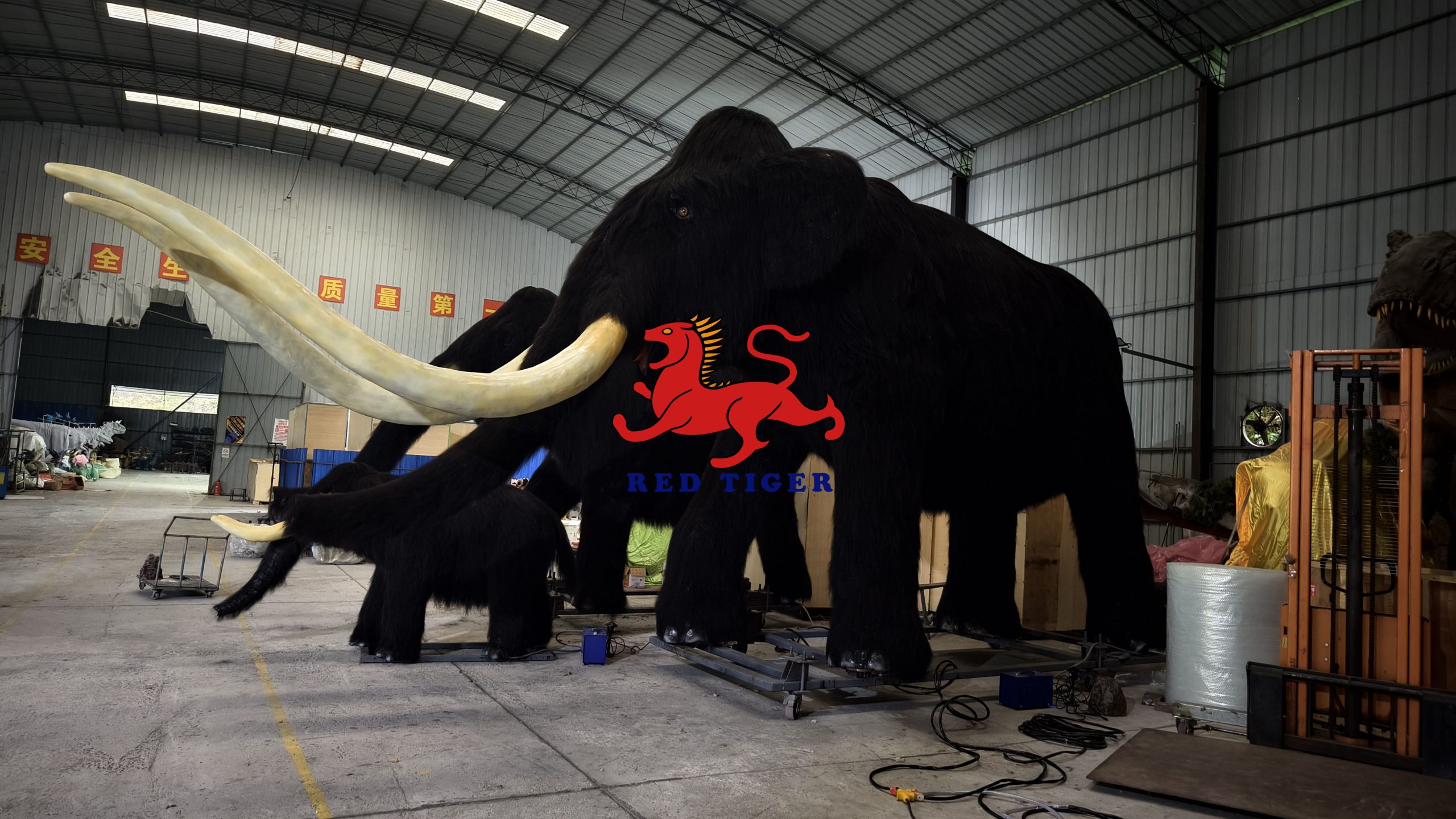 Wildlife Park Realistic Simulation Electronic Mammoth Life-size Animal Model