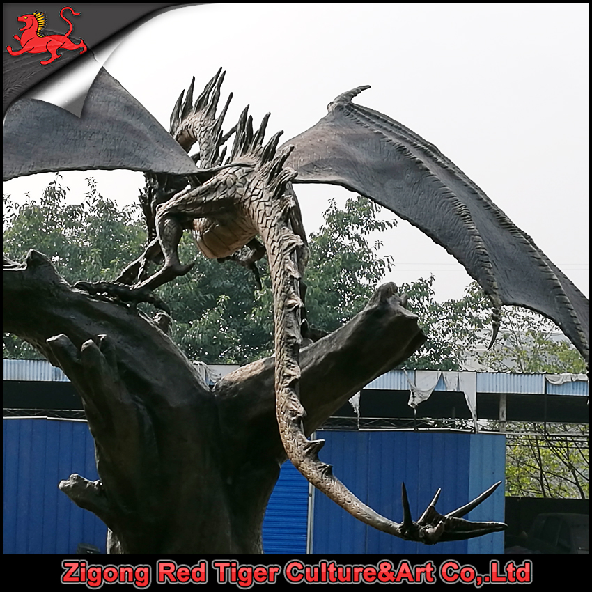 Outdoor Life Size Fiberglass Dragon for Sale